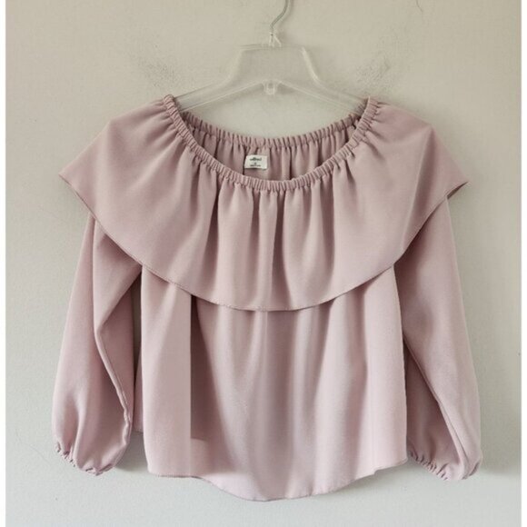 ARITZIA | Wilfred Morel Blouse Top Off Shoulder Pink Sz XS - Picture 2 of 6